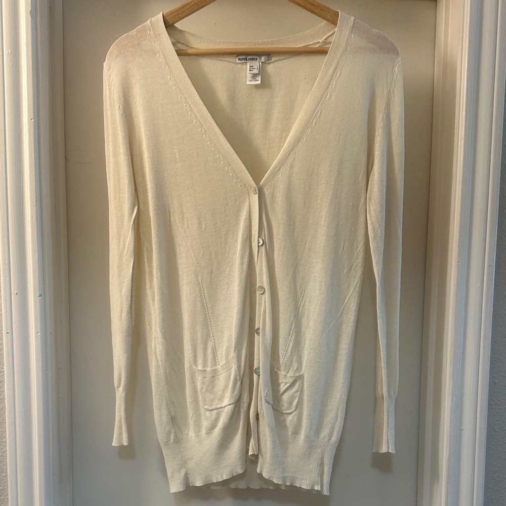 Mango Ivory Light Cardigan Sweater